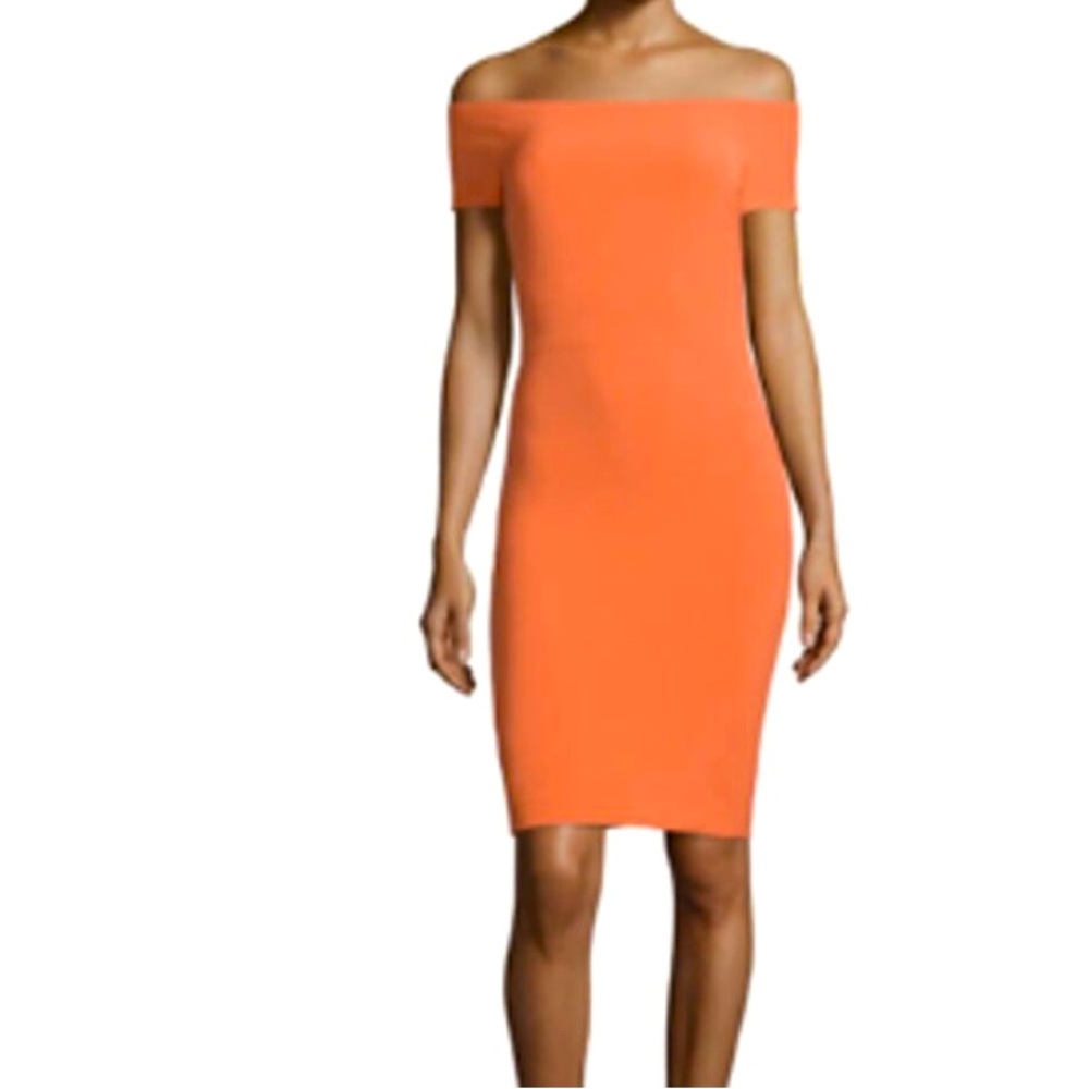 Alice + Olivia Aleah Off the Shoulder Ponte Sheath Dress Size Large ?